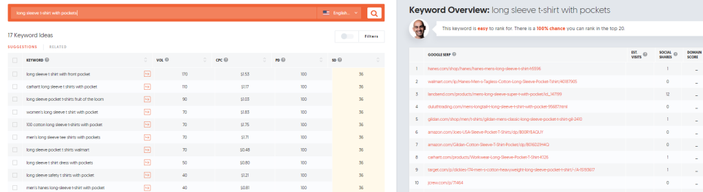 keyword research tool with long-tail keyword
