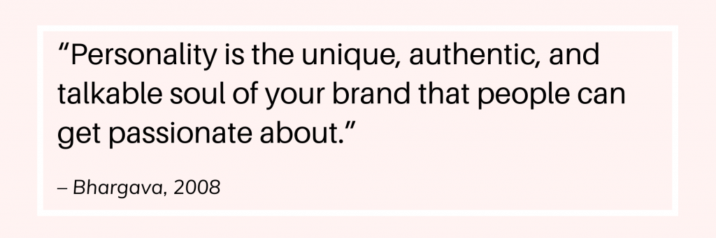 Website branding personality quote